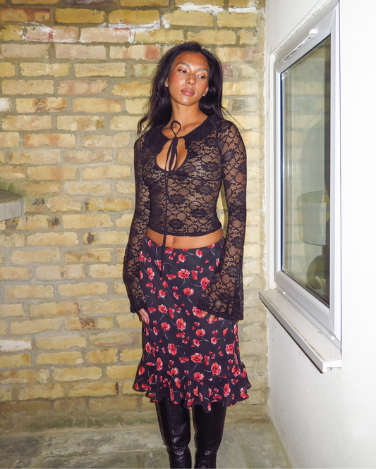 The Nora Skirt in Poppy