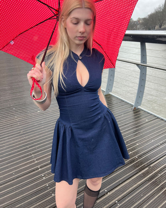 The Paulina Dress in Indigo Denim
