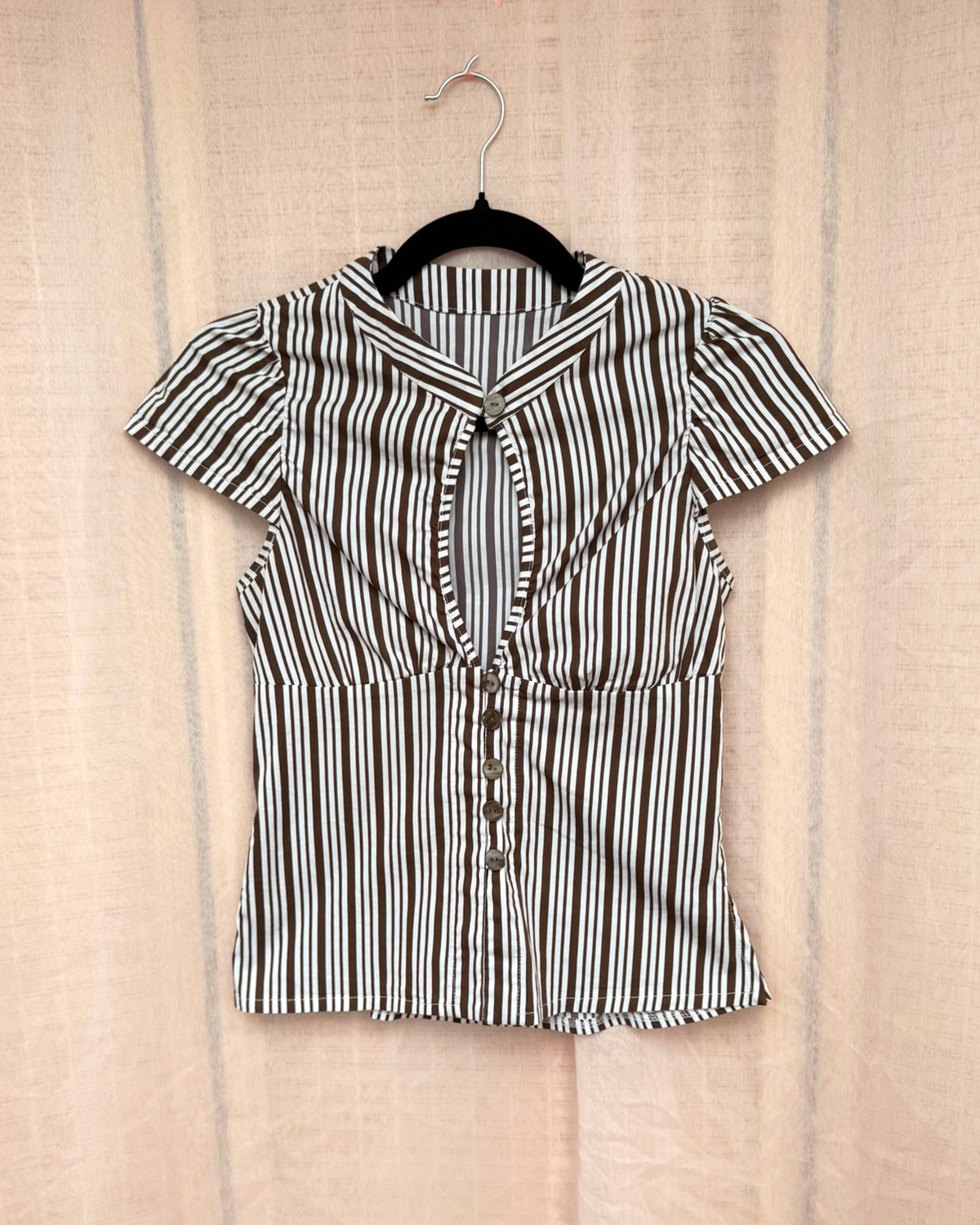 59. The Paulina in Brown Stripe - M