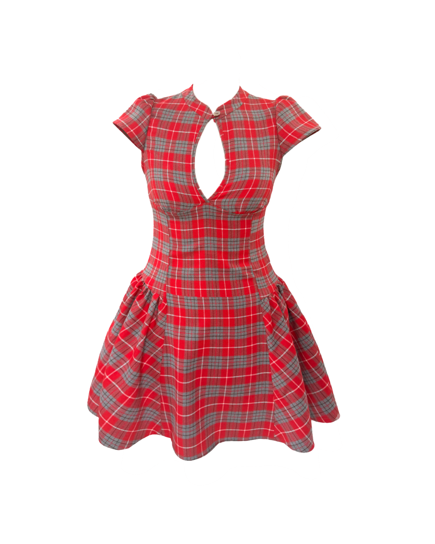The Paulina Dress in Cherry Tartan