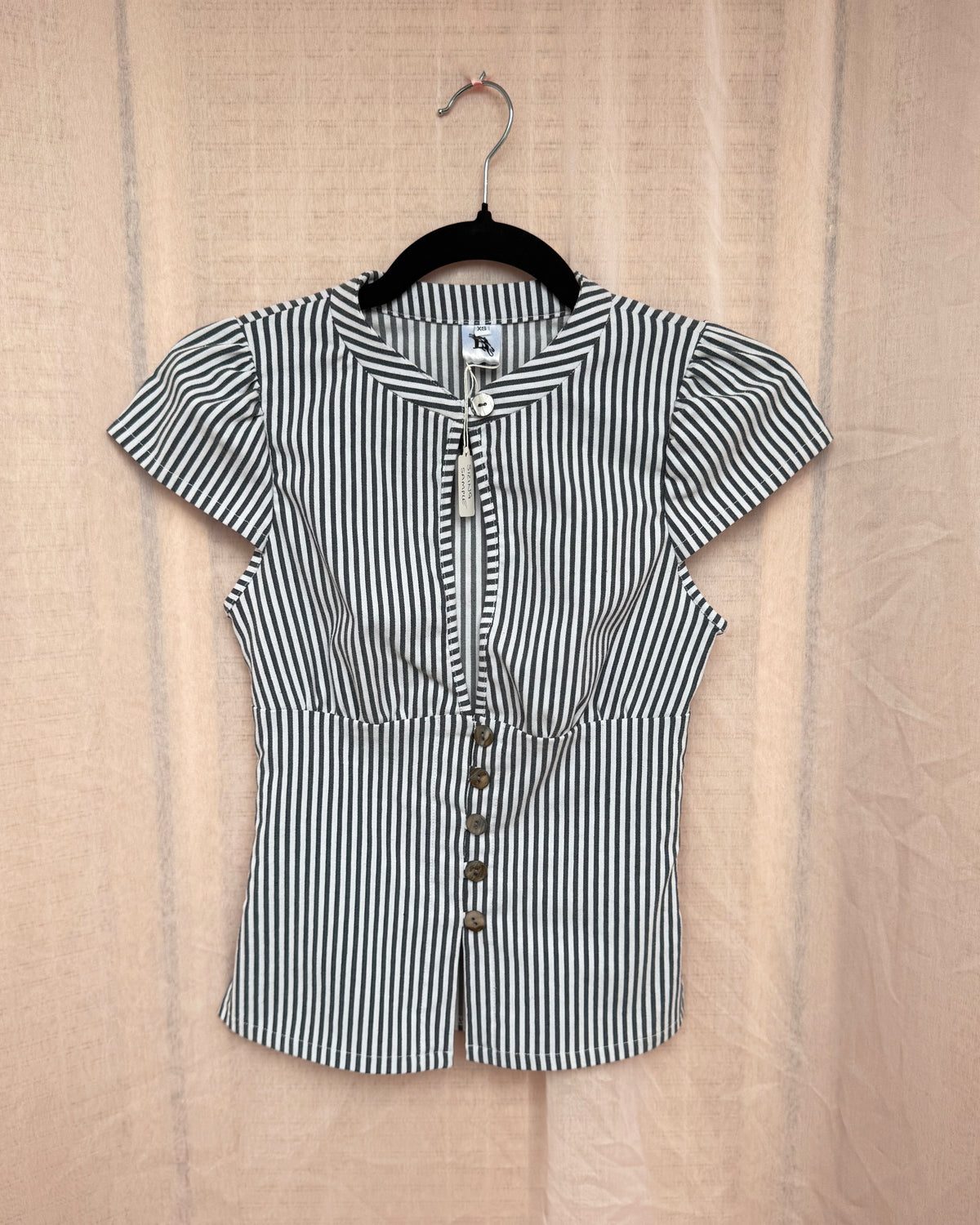 19. Paulina Top in Denim Stripe - XS