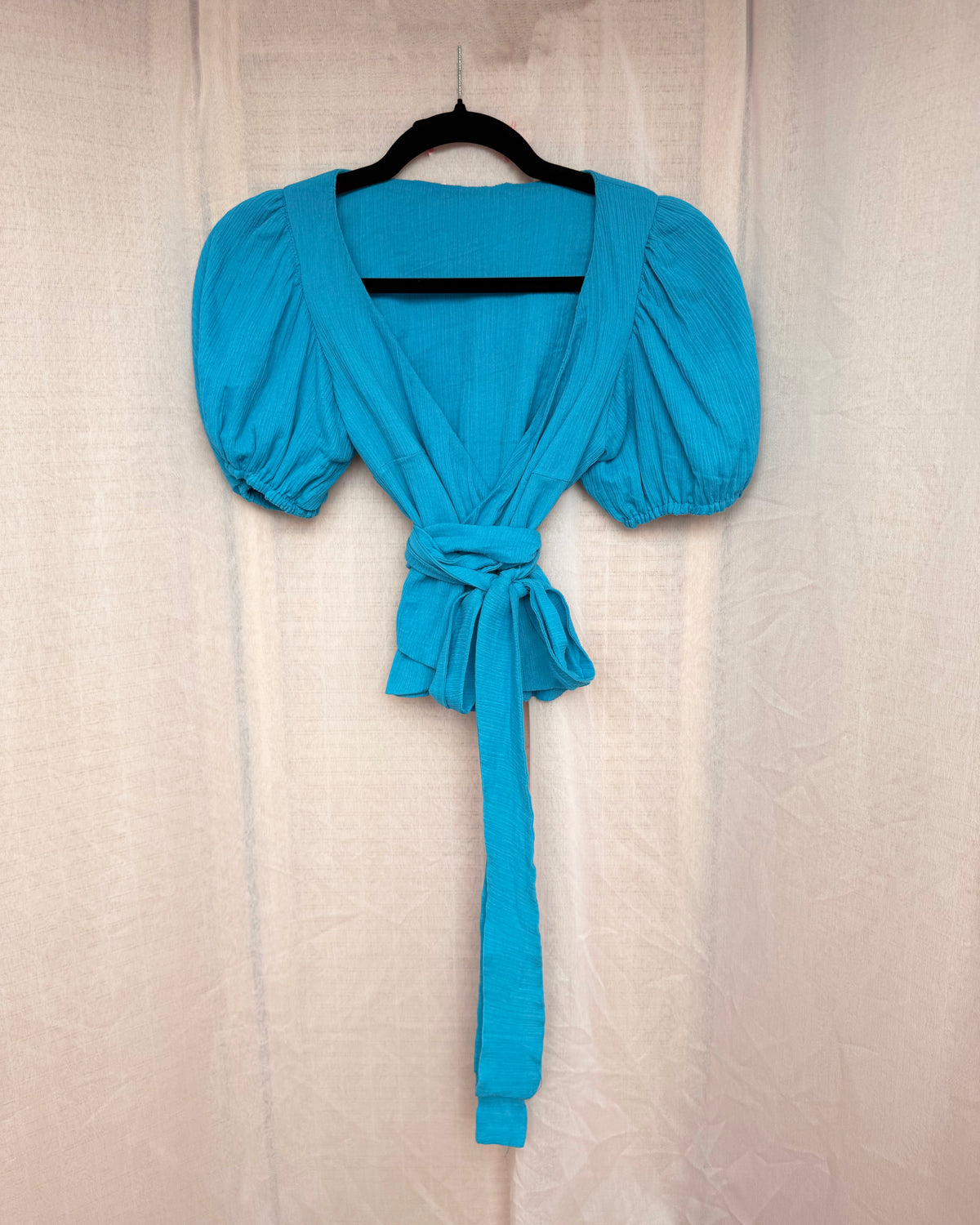 20. The Nina Wrap Top in Kingfisher - S