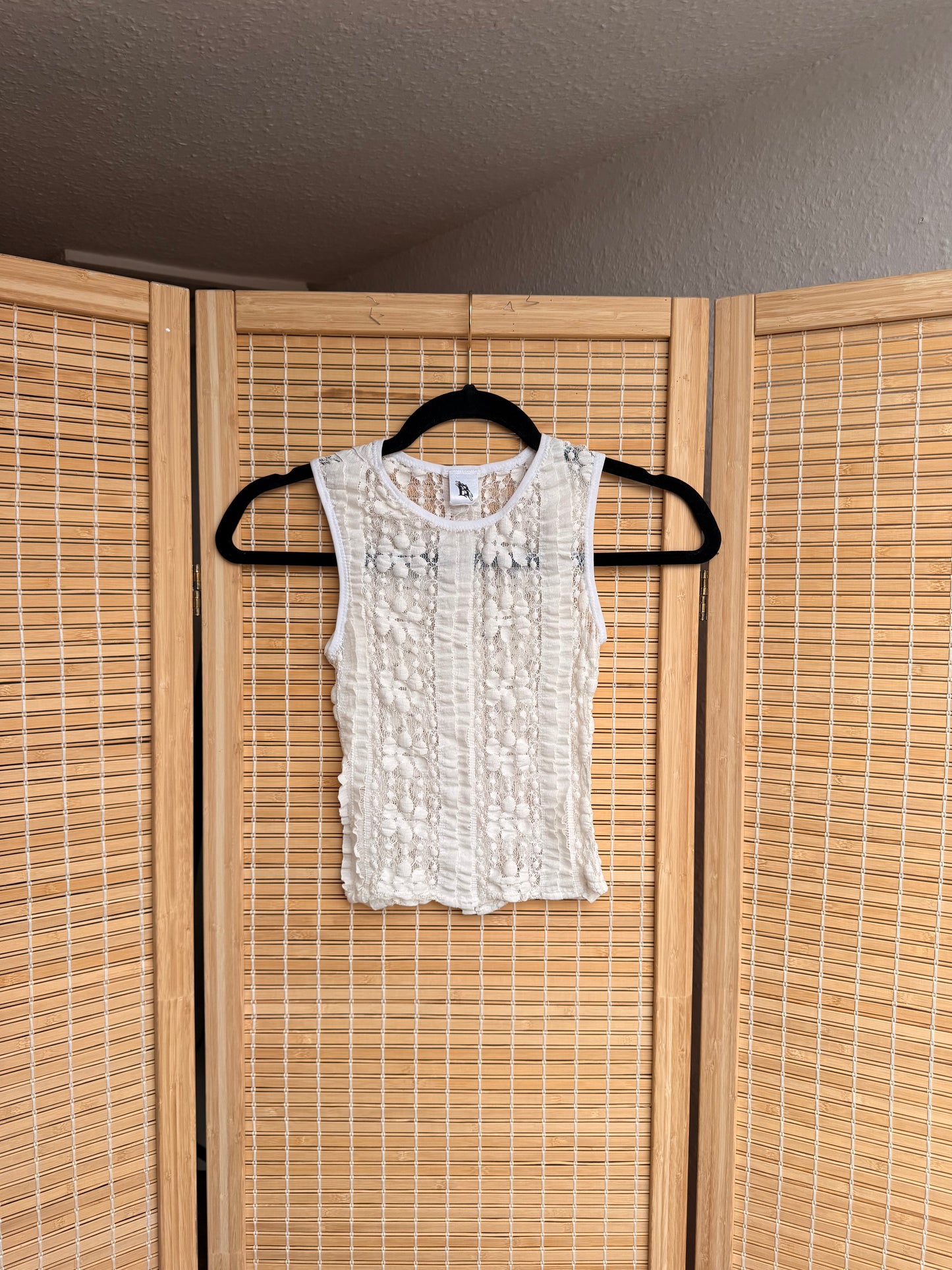 43. The Monica Tank in Ivory - XS
