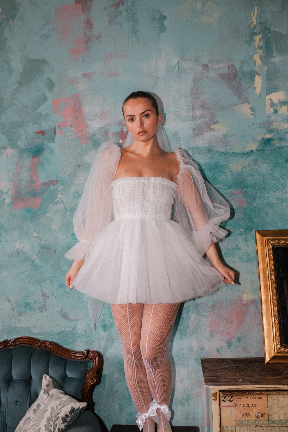 33. The Ivory Bridal Mini Babydoll - S (Petite)