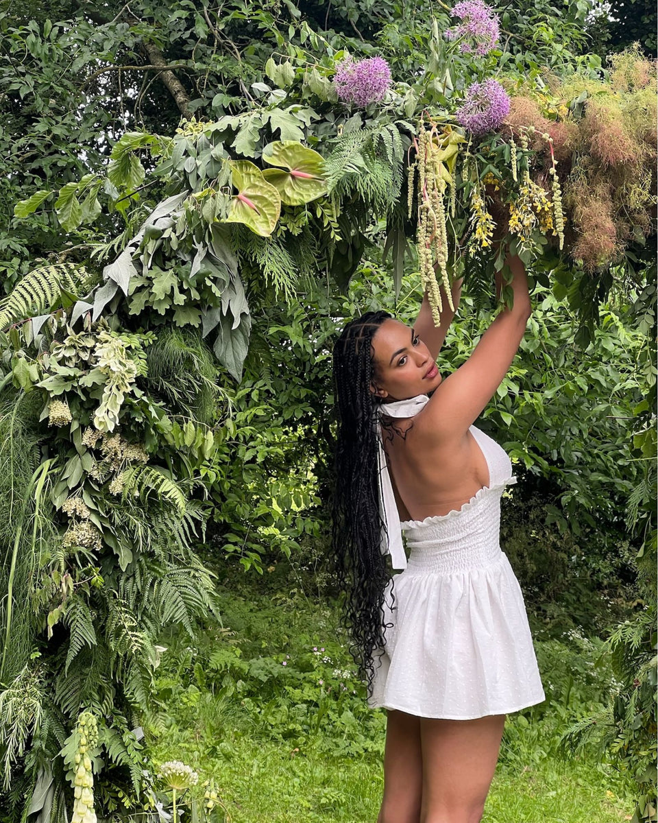 The Freya Mini Dress in Ivory – Beasha Studios