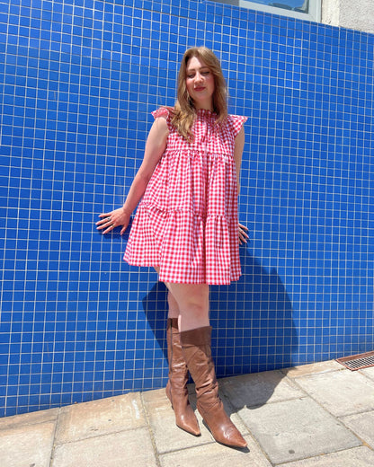The Savannah Dress in Red Gingham