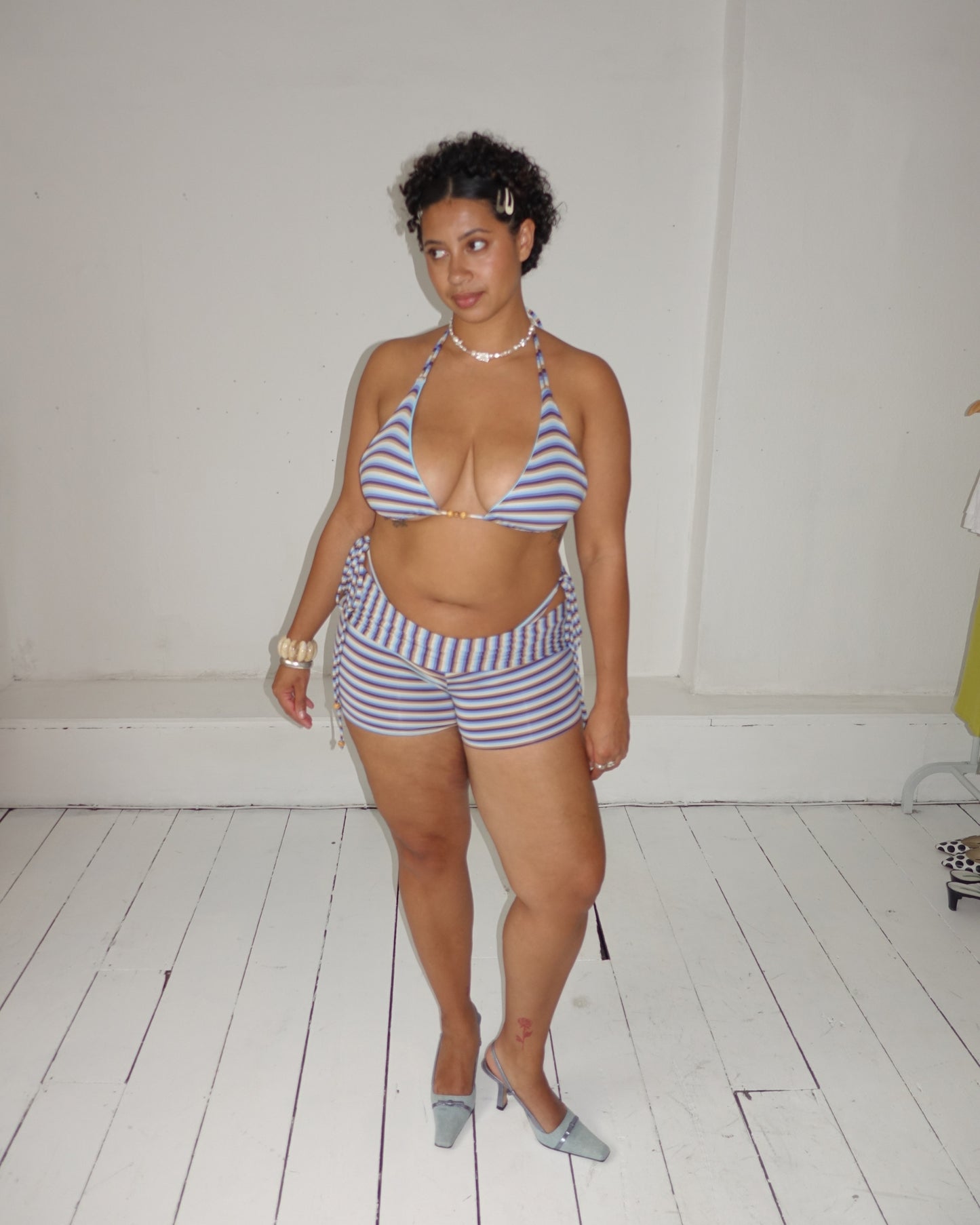 The Cleo Bikini Top in Bluebell