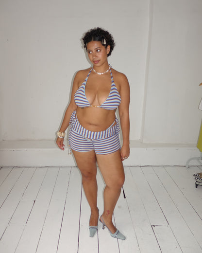 The Cleo Bikini Top in Bluebell