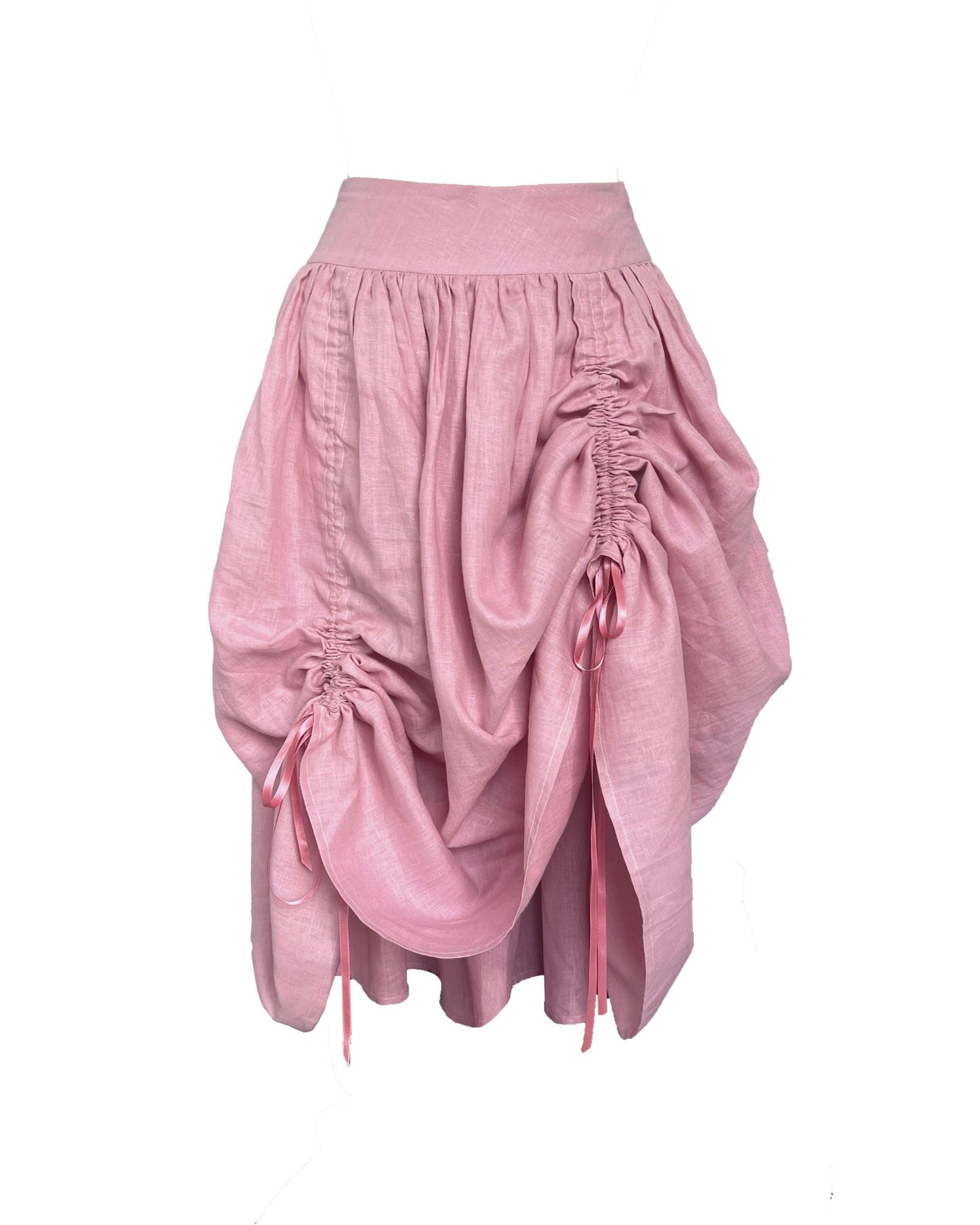 The Lola Skirt in Rose Linen