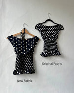 Load image into Gallery viewer, The Amélie Top in Black Polka Dot
