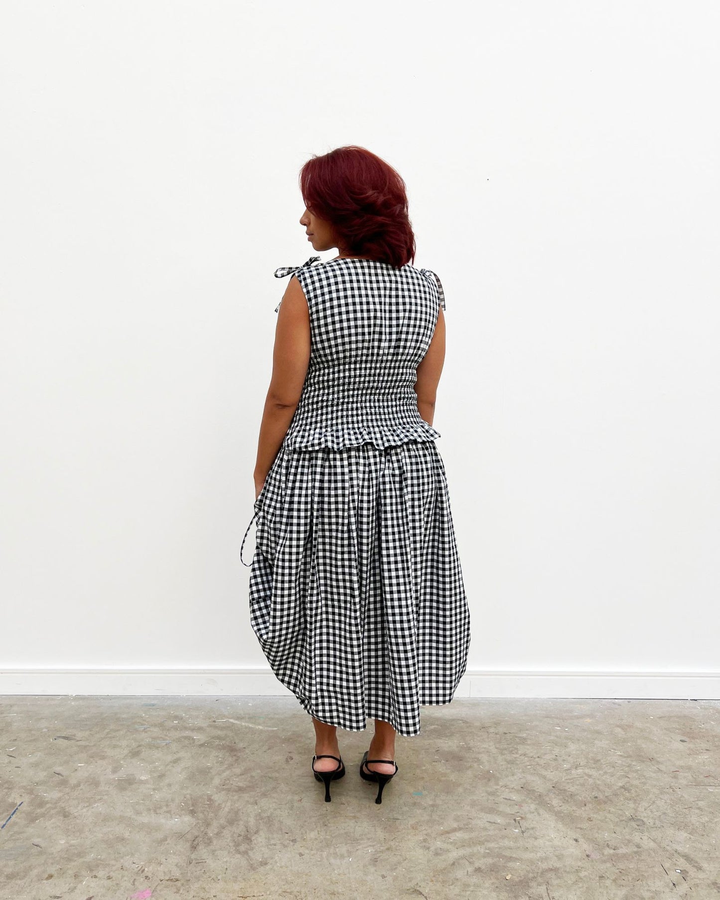 The Lola Skirt in Monochrome Gingham