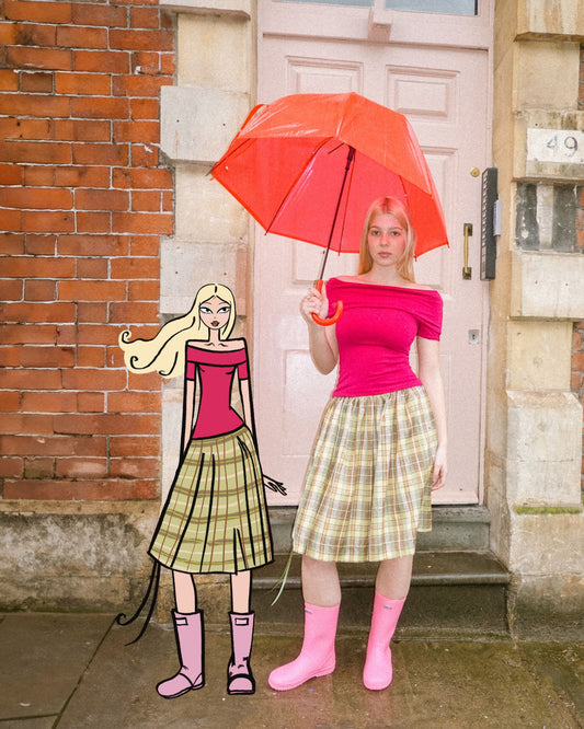The Ava in Raspberry Short Sleeve