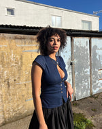 Load image into Gallery viewer, The Paulina Top in Indigo Denim
