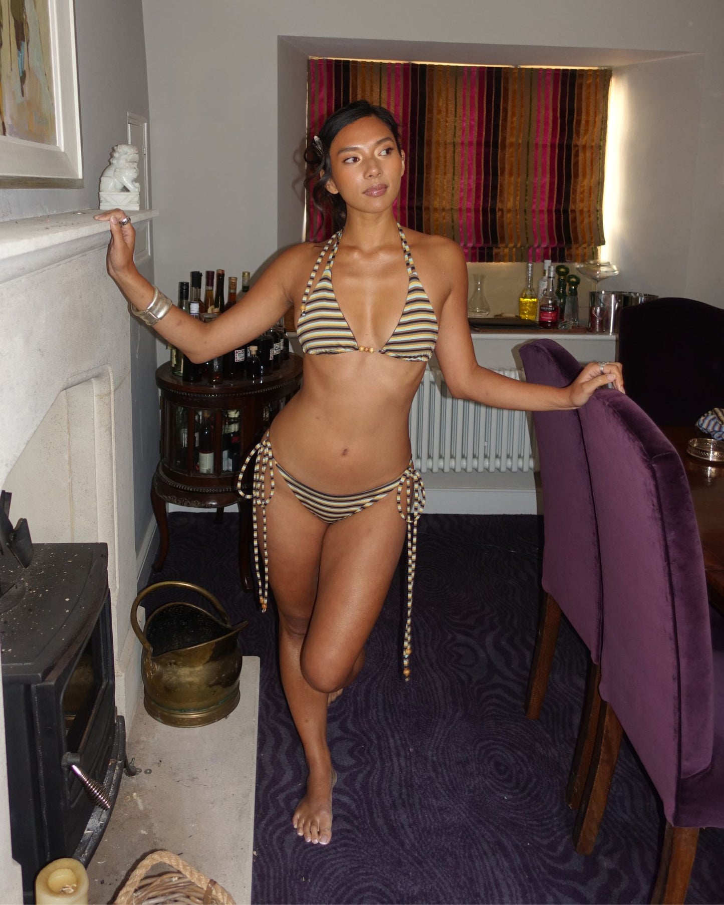The Cleo Bikini Top in Sunflower