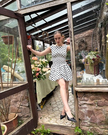 24. The Amelie Dress in Polka Dot - S