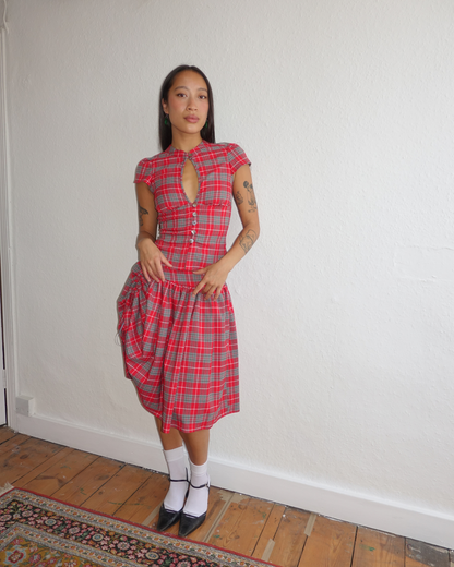 The Lottie Skirt in Cherry Tartan