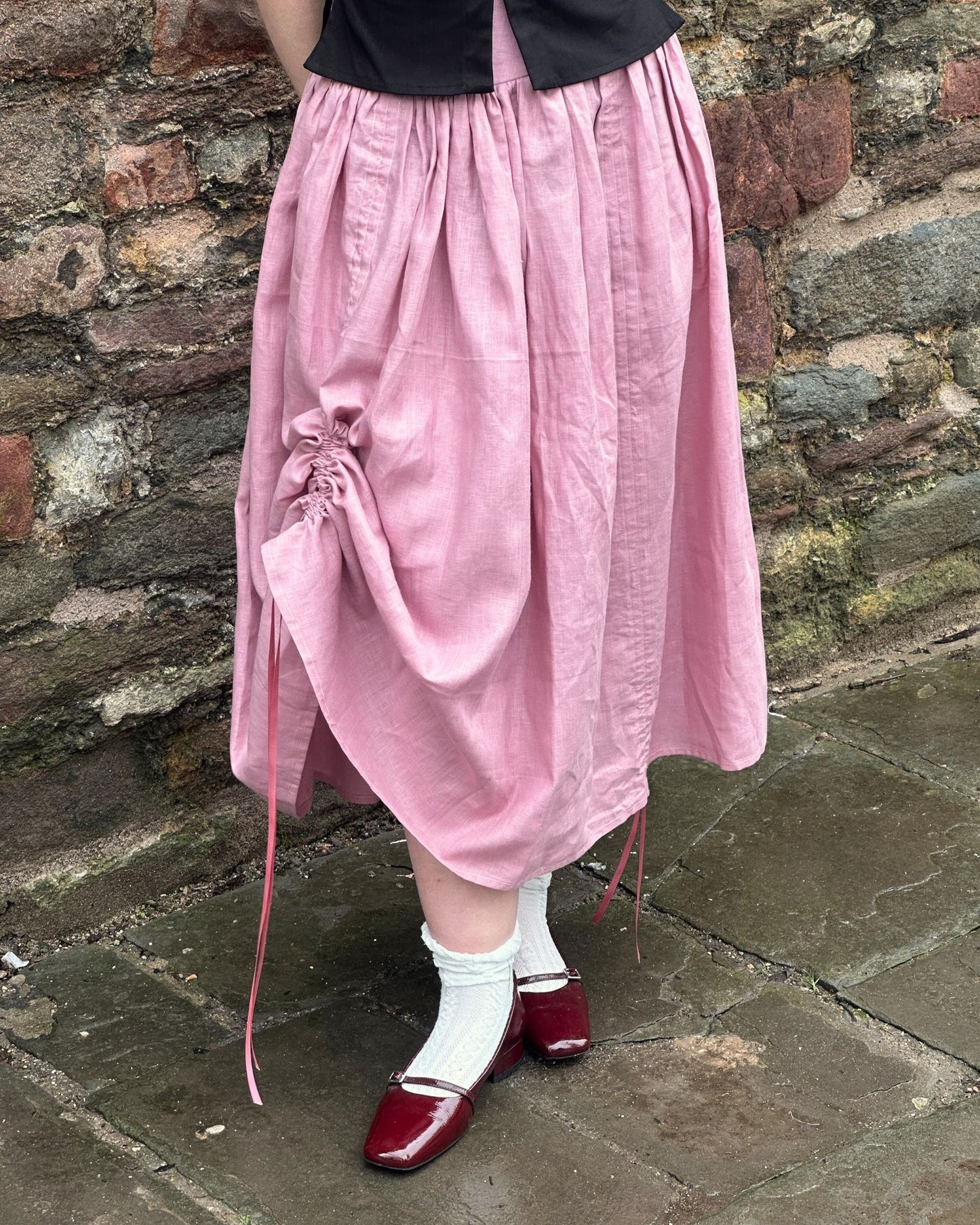 The Lola Skirt in Rose Linen