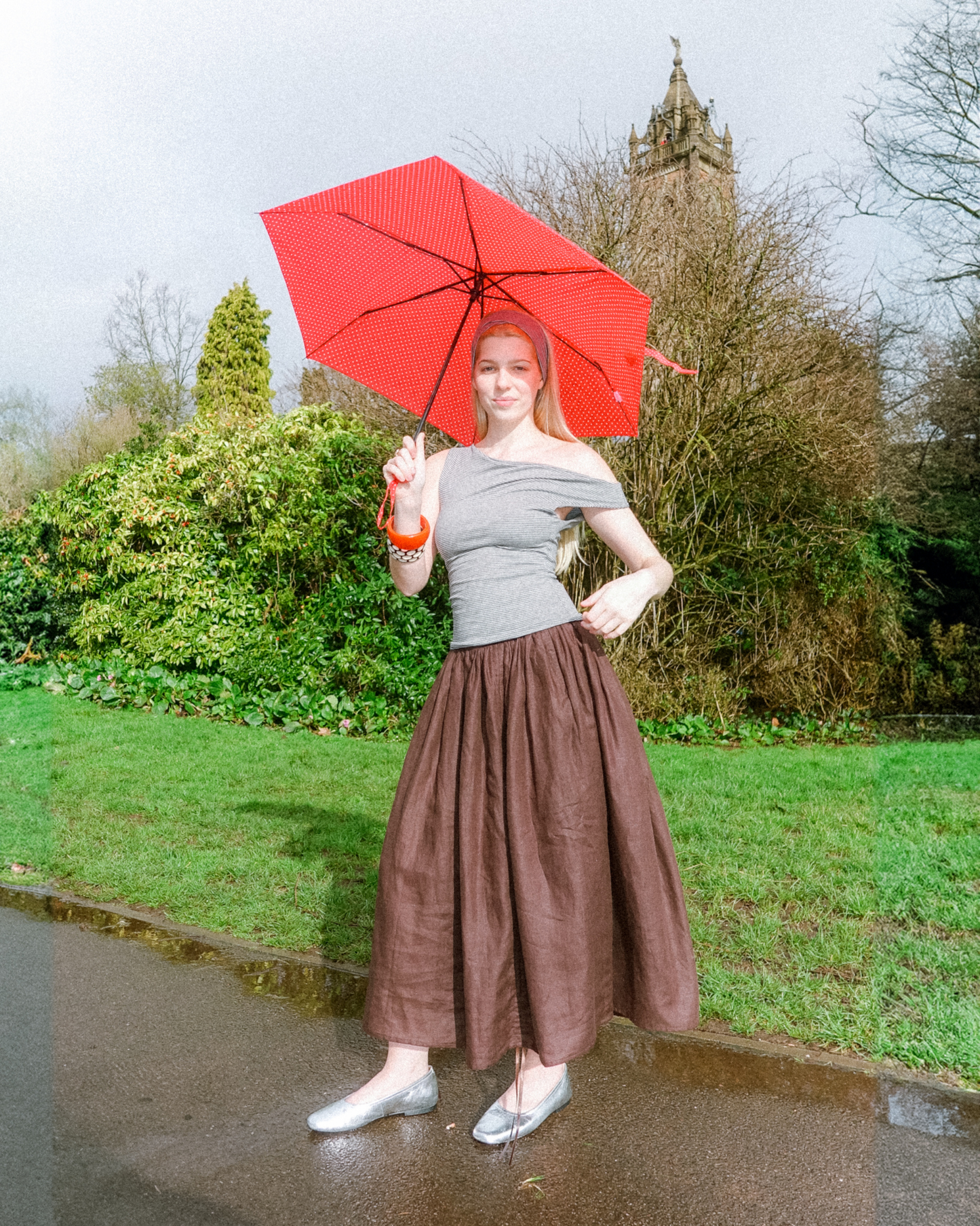 The Lola Skirt in Chocolate Linen