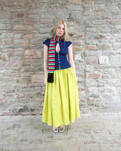 The Lola Skirt in Chartreuse Linen