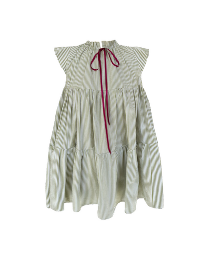 50. The Savannah Dress in Sage Stripe - Petite XL