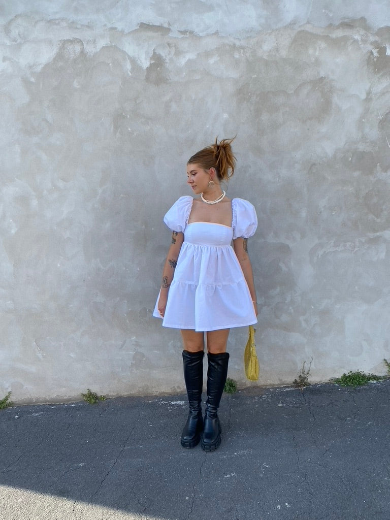 10. The Fantasia Dress in White Cotton - M