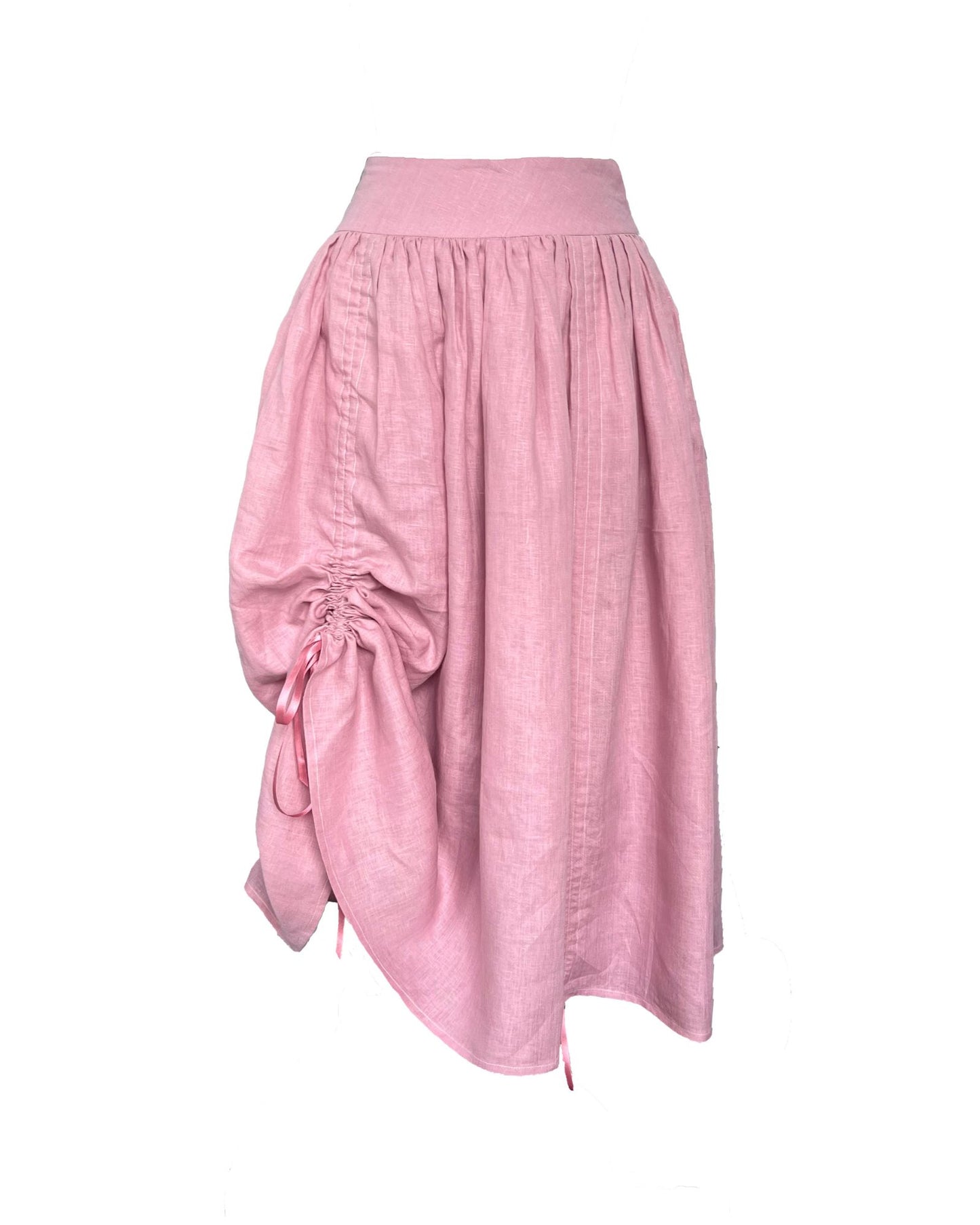 The Lola Skirt in Rose Linen