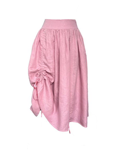 The Lola Skirt in Rose Linen