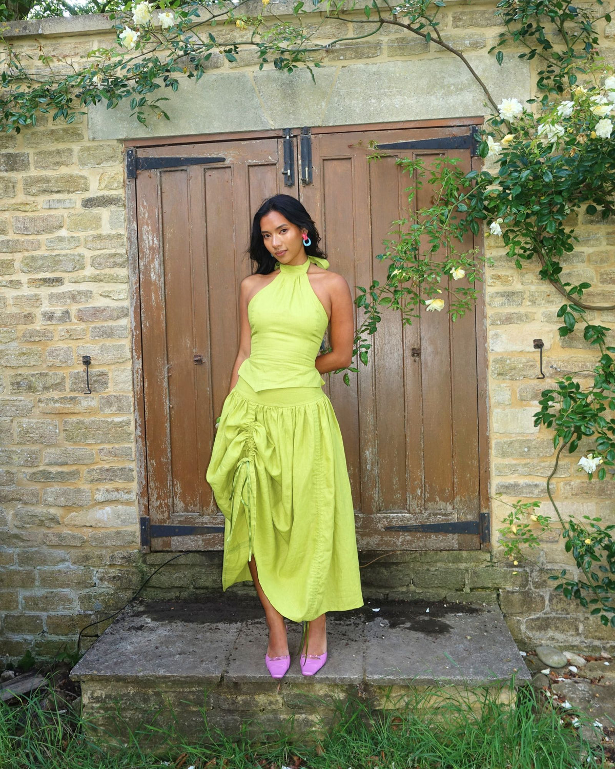 74. The Lola Skirt in Chartreuse - XS