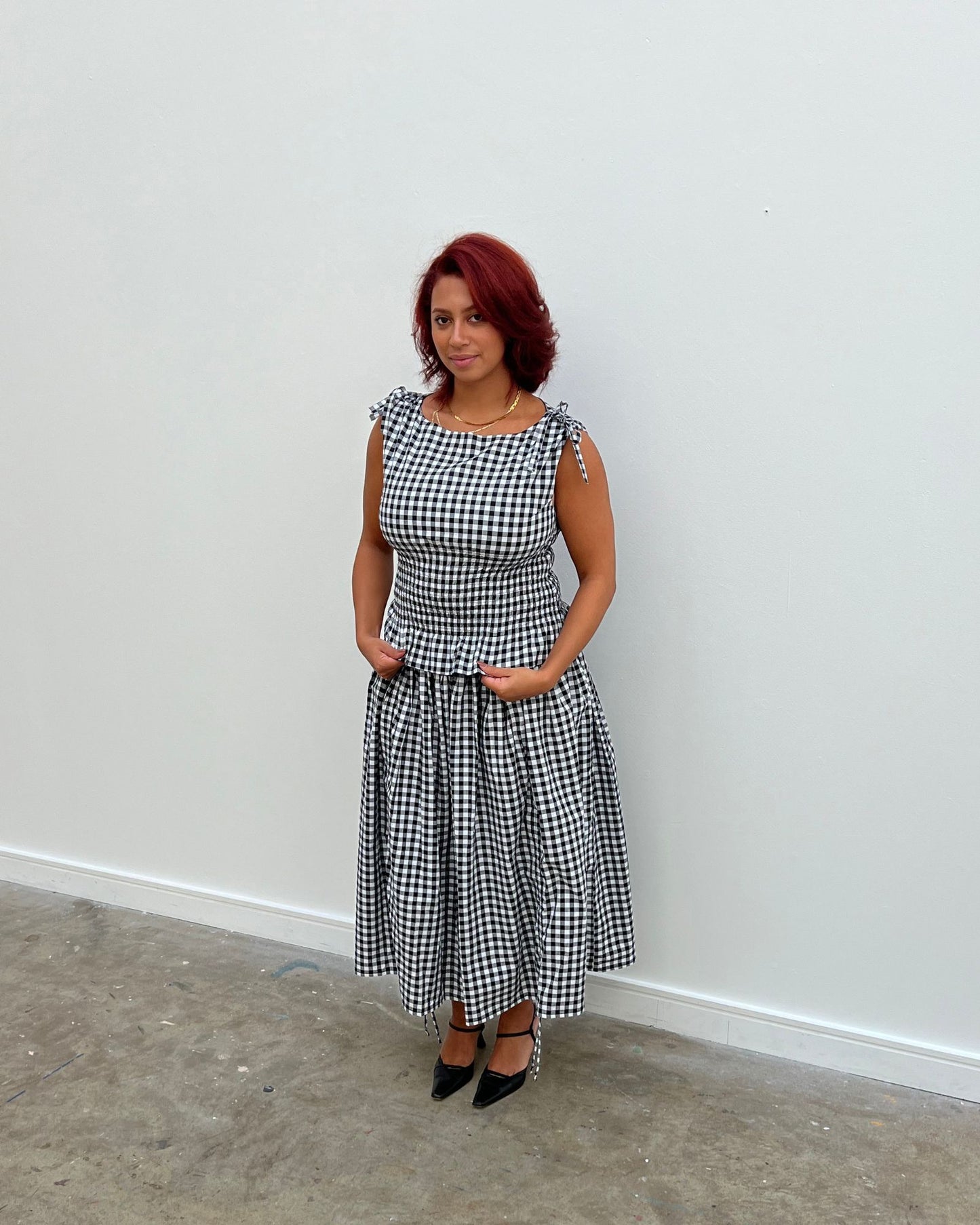 The Lola Skirt in Monochrome Gingham