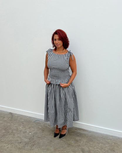 The Lola Skirt in Monochrome Gingham