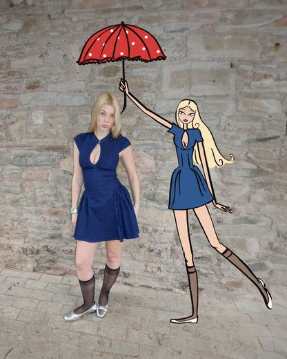 The Paulina Dress in Indigo Denim