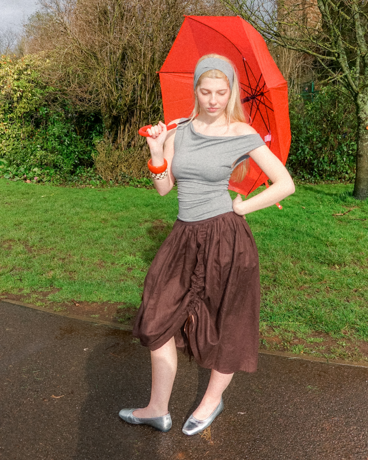 The Lola Skirt in Chocolate Linen