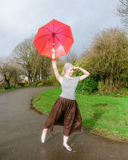 The Lola Skirt in Chocolate Linen