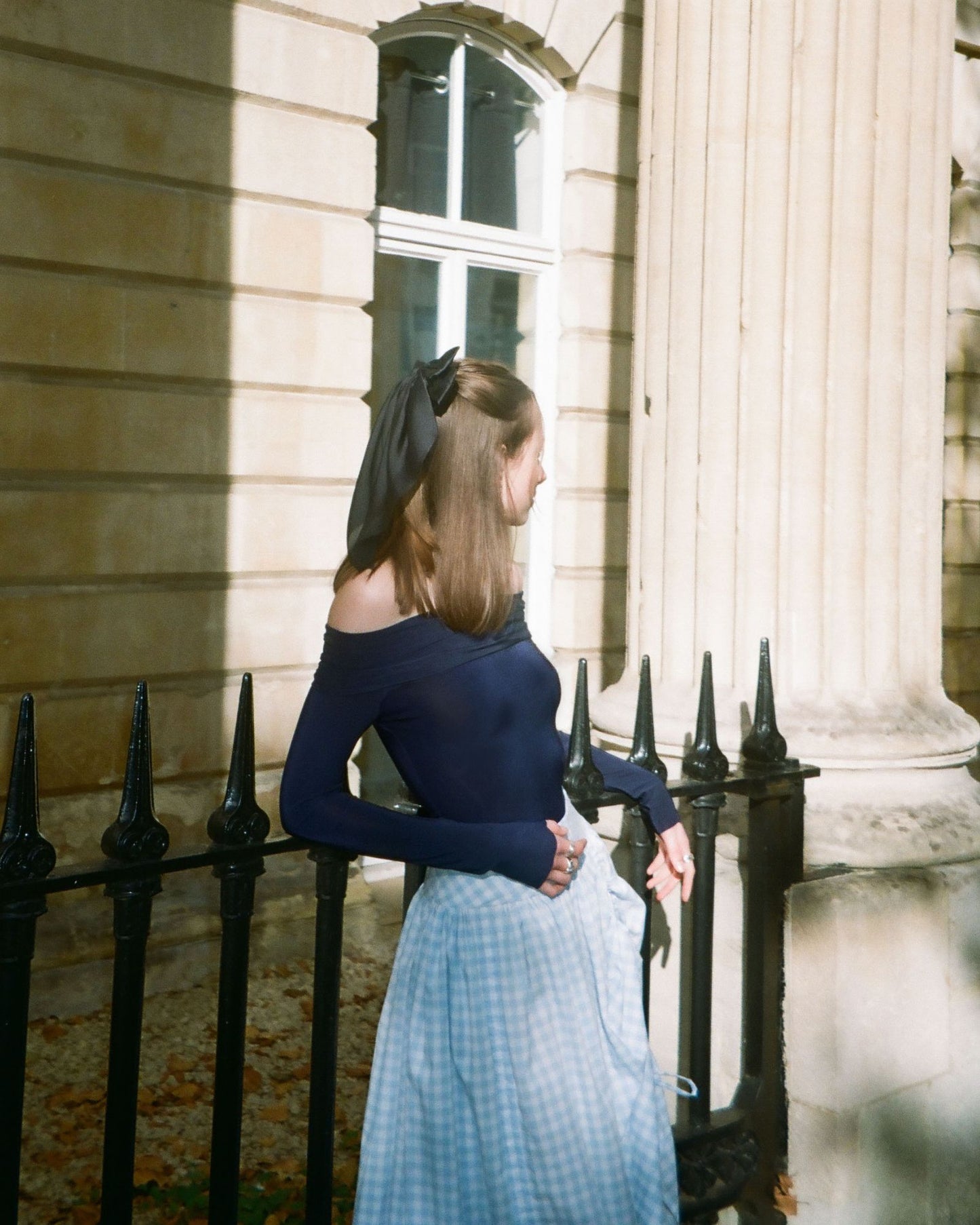 The Ava Top in Navy