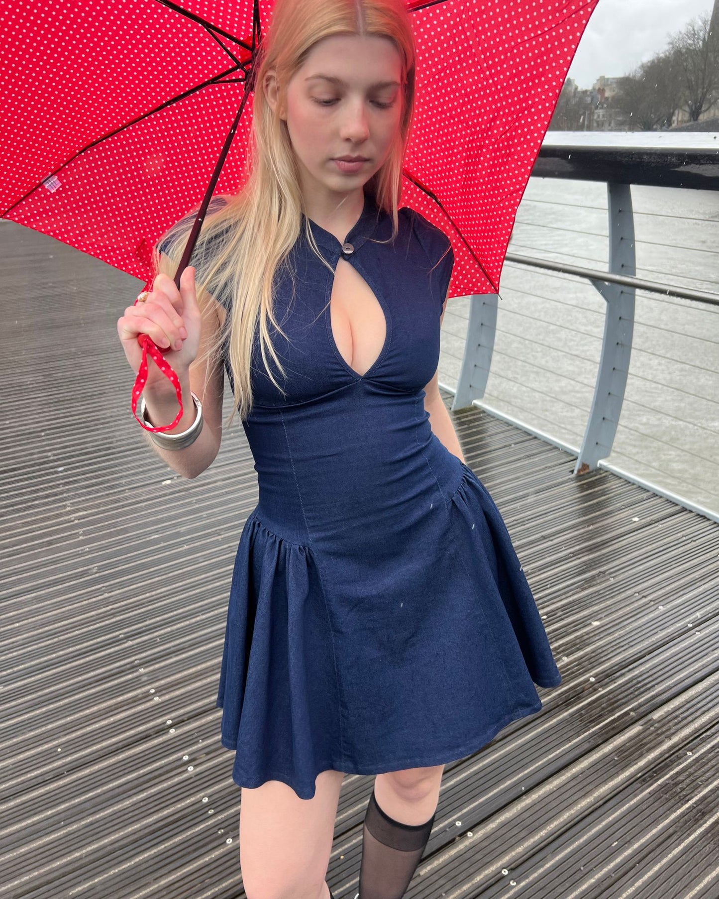 The Paulina Dress in Indigo Denim