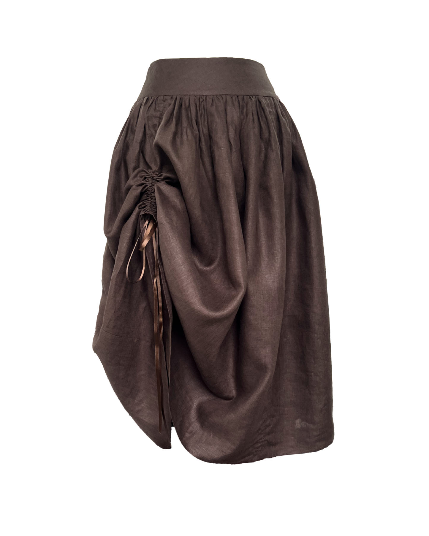 The Lola Skirt in Chocolate Linen