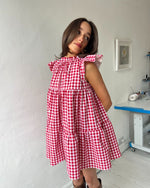 Load image into Gallery viewer, The Savannah Dress in Red Gingham
