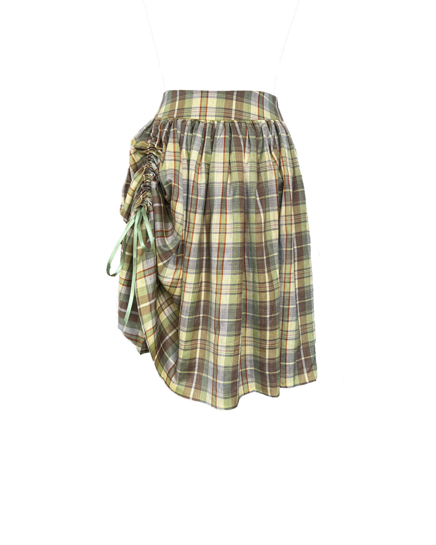 The Lottie Skirt in Olive Tartan