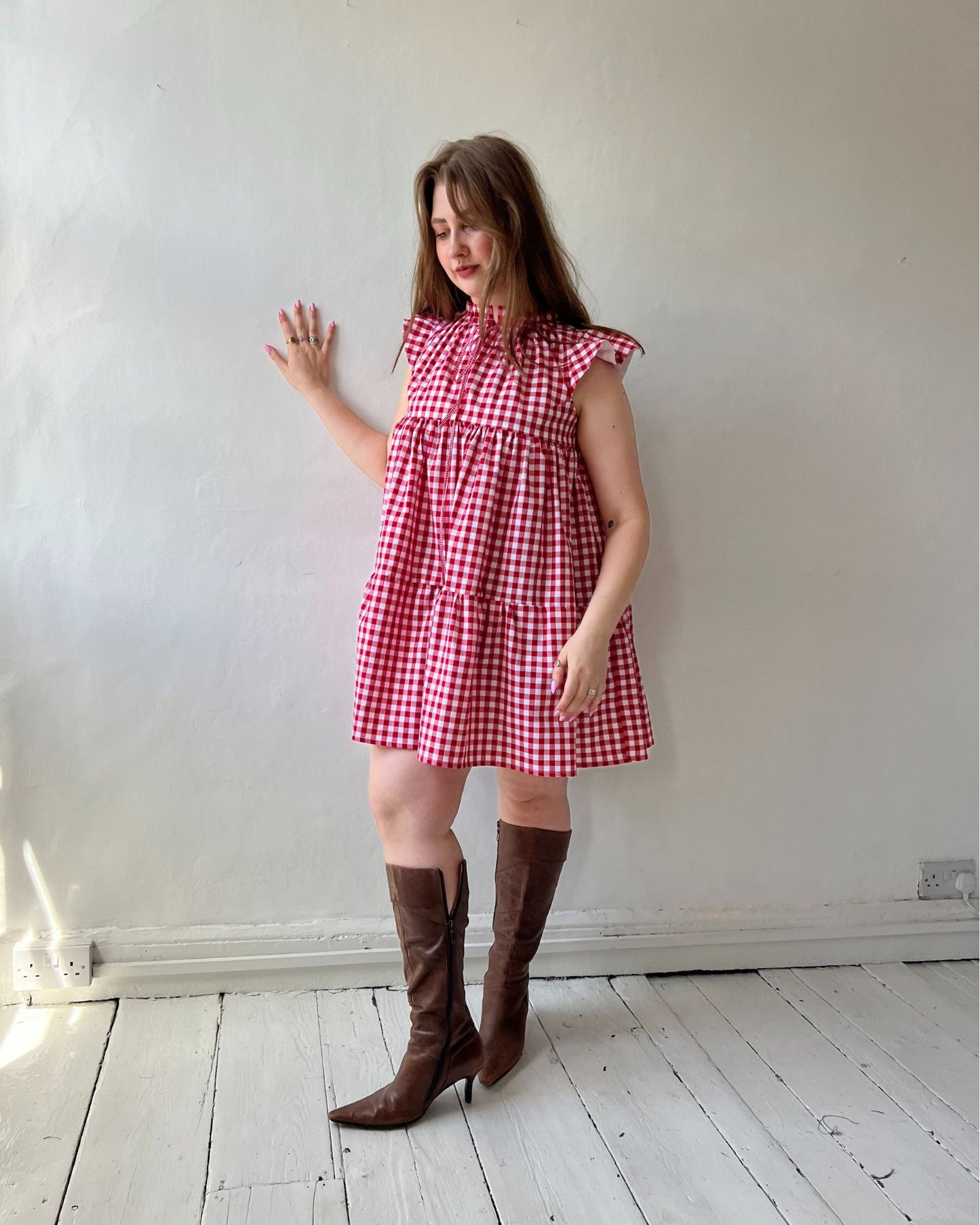 The Savannah Dress in Red Gingham