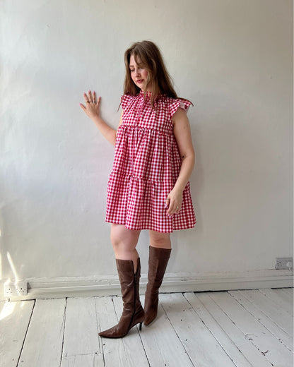 The Savannah Dress in Red Gingham