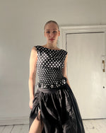 Load image into Gallery viewer, The Amélie Top in Black Polka Dot
