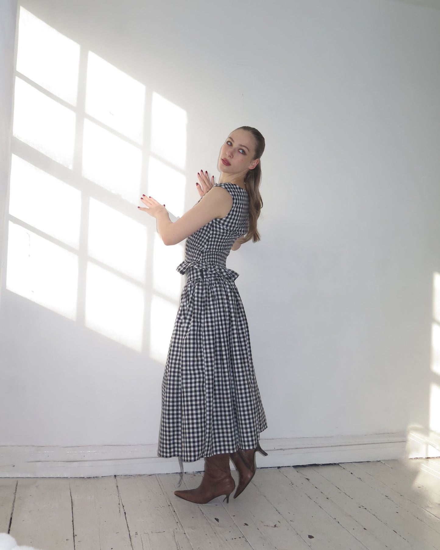 The Lola Skirt in Monochrome Gingham