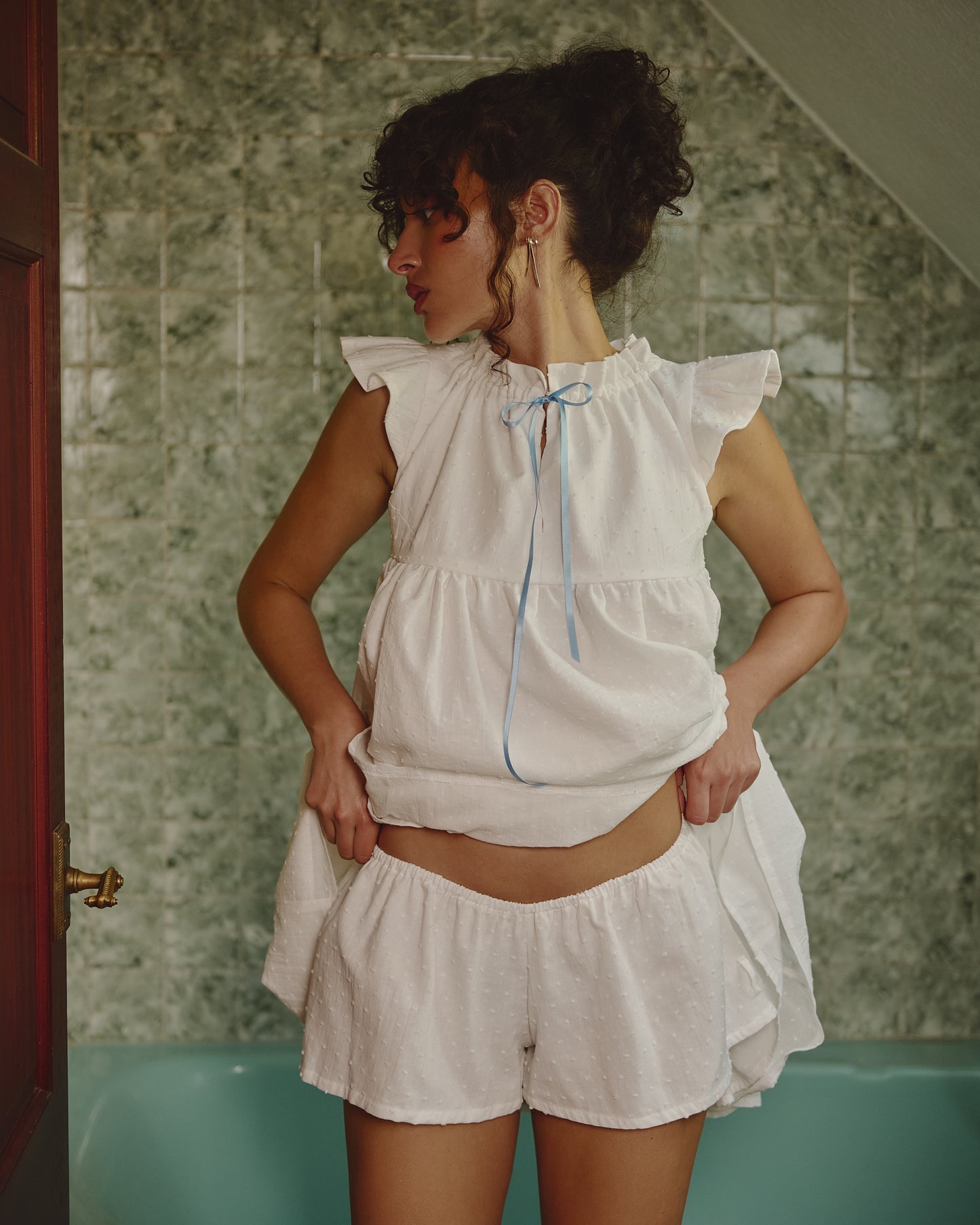 The Camille Shorts in Ivory