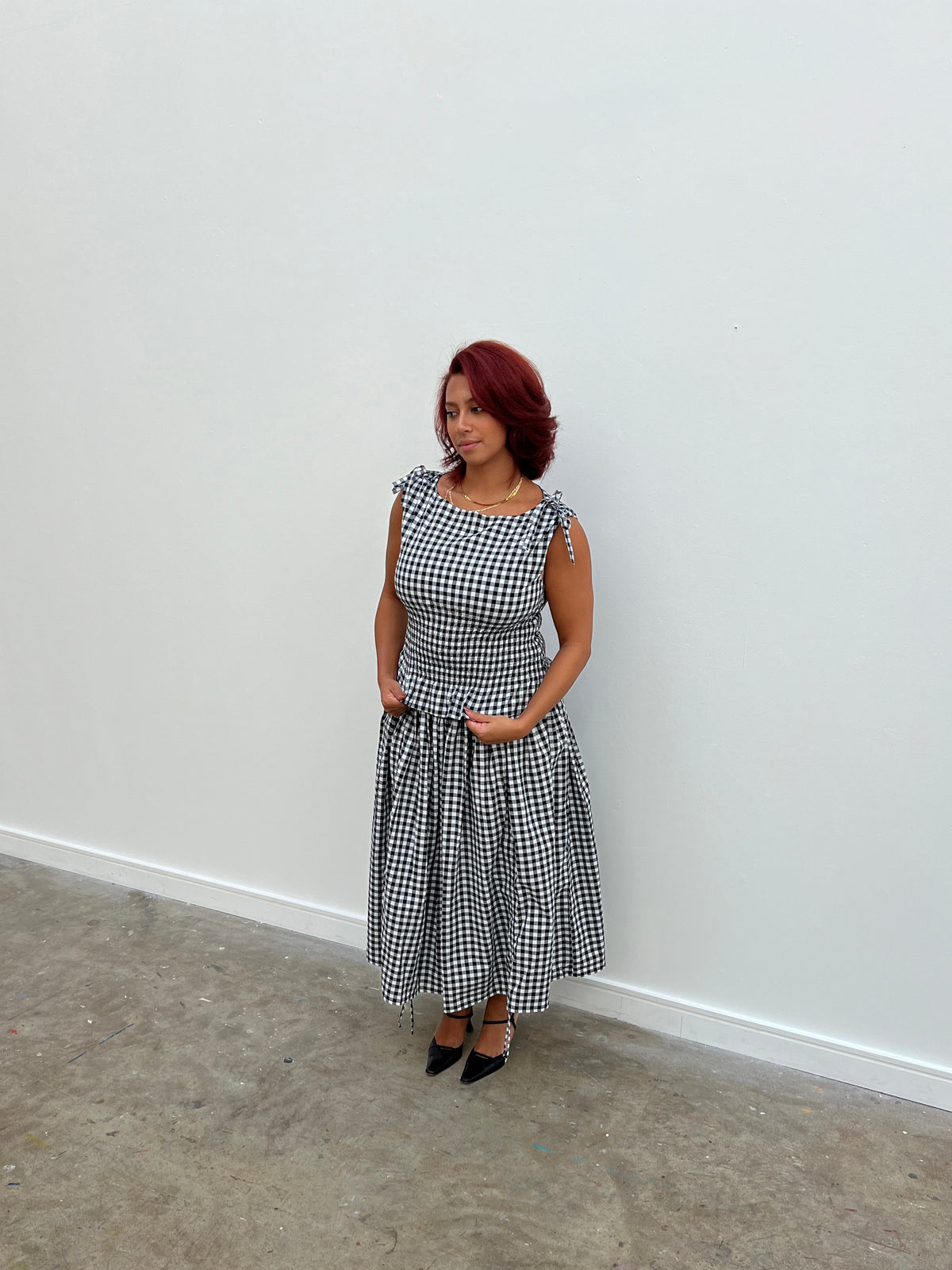 16. The Amelie Top in Gingham - XL
