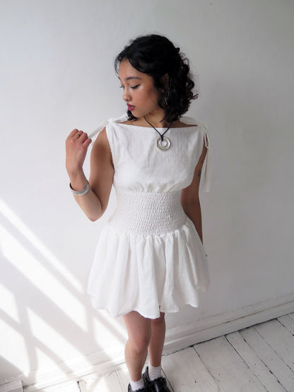75. The Amelie Dress in Ivory - XS