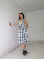 Load image into Gallery viewer, The Freya Dress in Stormy Check - Mini or Midi
