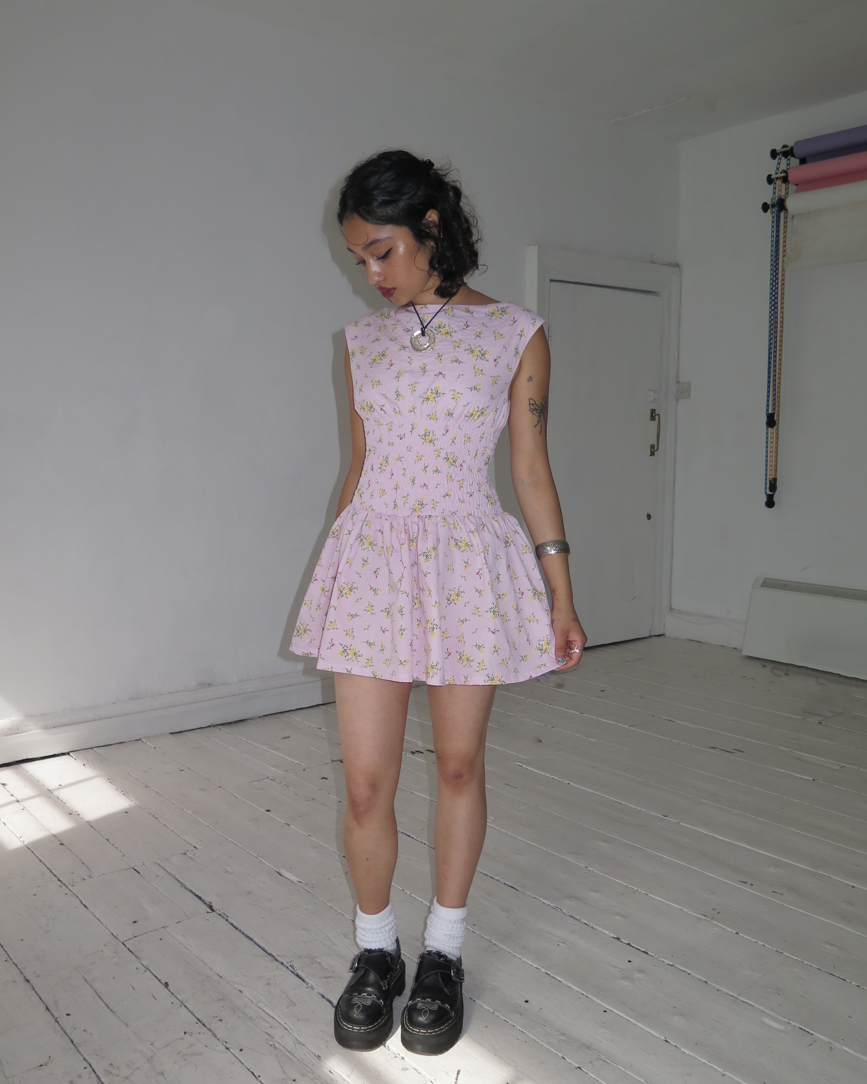 The Amélie Dress in Pink Ditsy