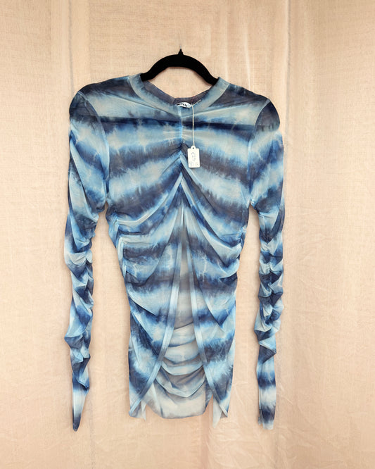 11. Ocean Mesh Ruched Top - M