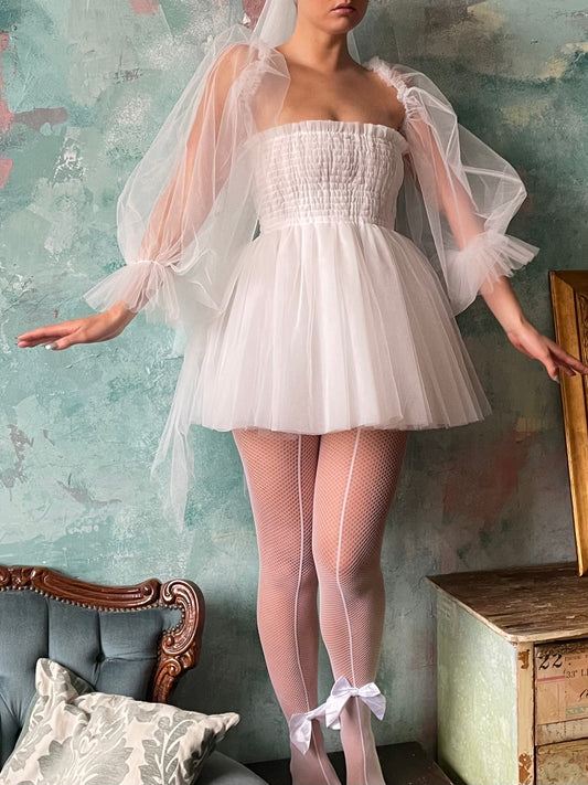 33. The Ivory Bridal Mini Babydoll - S (Petite)