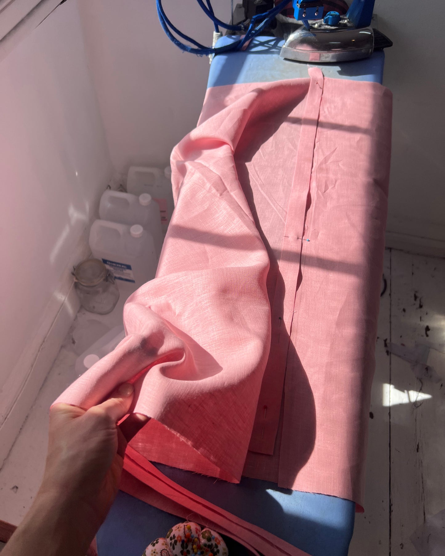 The Lola Skirt in Rose Linen